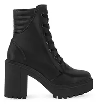 Comprar Bota Dama Tacon Ancho Agujeta Moda Casual Botin Para Mujer