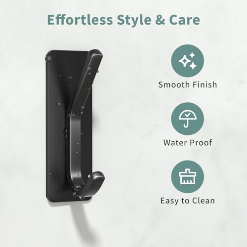 Ganchos De Pared Adhesivos Para Colgar - Gancho Negro Mate P