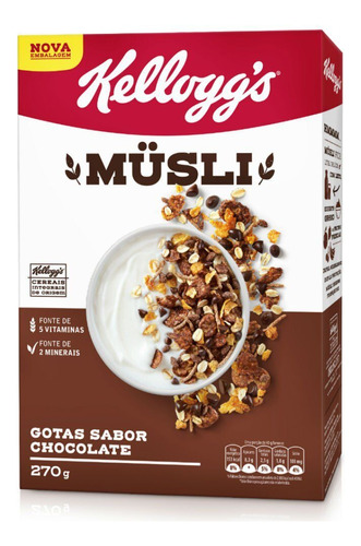 Cereal Gotas Sabor Chocolate Musli Kellogg's 270g