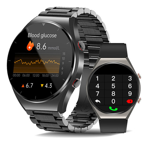 Reloj Inteligente Hombre Azúcar Sangre Bluetooth Llamada R