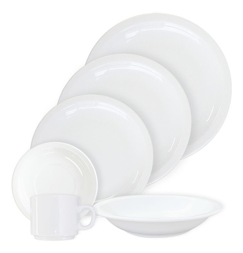 Set Vajilla Porcelana Blanca Germer 48pzas  