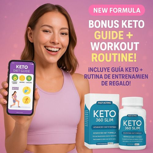 Keto 360 Slim 2025+recetas Keto+rutina Fit De Regalo Promox2 Sin Sabor