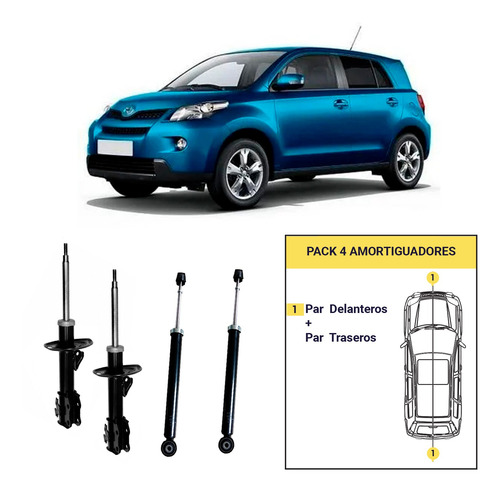 Kit 4 Amortiguadores Toyota Urban Cruiser 2010/2014 Del+tras