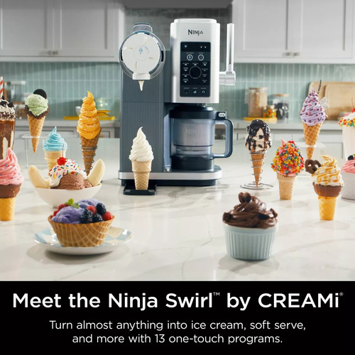 Máquina De Helados Ninja Swirl By Creami 13 En 1 2025 Negro 60 Hz