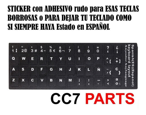 Sticker Para Teclado Layout Español, Calcomania Para Teclado