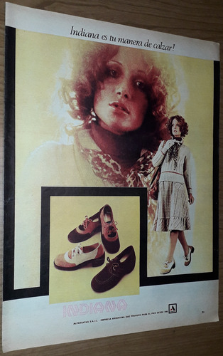 P269 Clipping Publicidad Zapatos Dama Indiana Año 1975 (Usado)