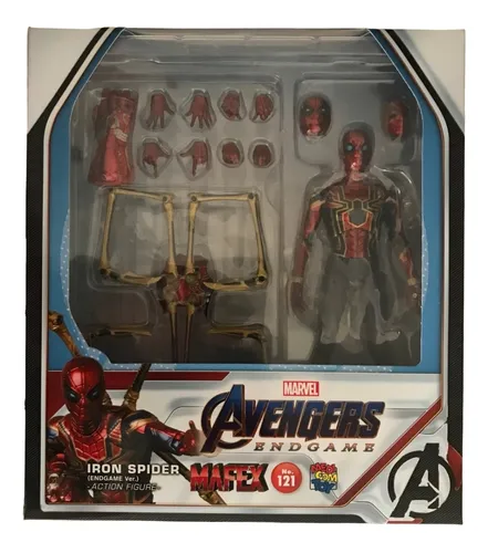 Iron Spider Endgame Mafex Spiderman 121 Medicom 14cms Marvel Iron Spider Endgame Mafex Spiderman 121 Medicom 14cms Marvel