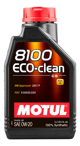 Aceite Motor Sintético Motul Eco Clean 8100 0w20 1lt