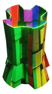 Jarron De Colores Jarron Vaso Vasija- Arte Plastico