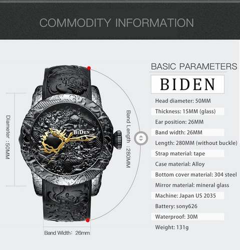 Relógio Biden 0129 Original Nota Fiscal Top Super Promoção