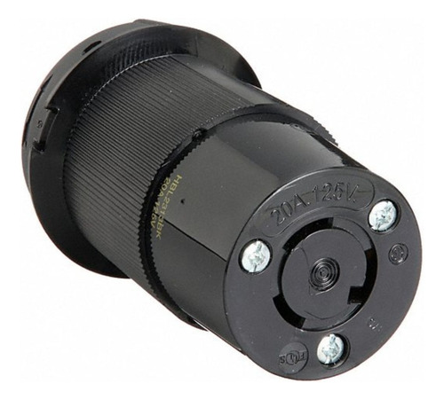 Hubbell Hbl2323bk Nema L6-20 250v 20a, Twist Lock, Hembra Negro