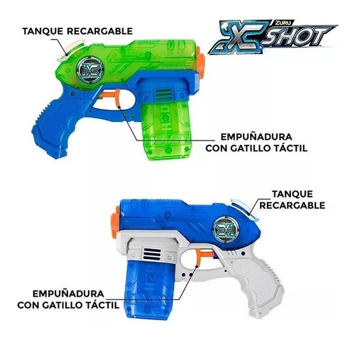 Imagen 6 de 9 de Pistola De Agua Doble Soaker 2 Unidades Zuru Pileta Bestway