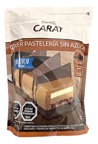 Chocolate Cover Pastelería Carat Sin Azúcar 1kg Puratos