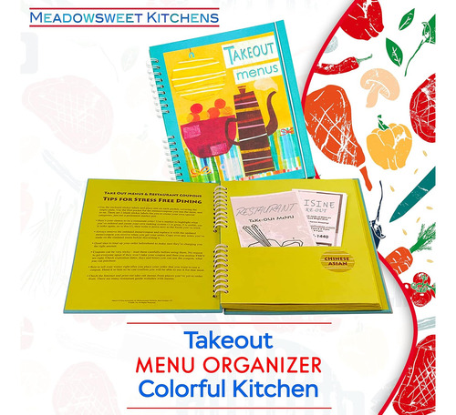 Takeout Menu Organizer - Colorful Kitchen
