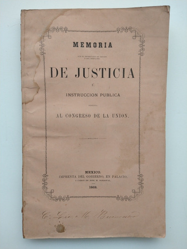 Memoria De Justicia E Instrucción Pública 