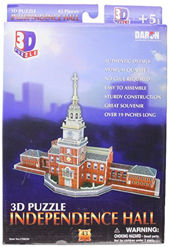 Puzzle Daron Independence Hall De Filadelfia 3d 43 Piezas.