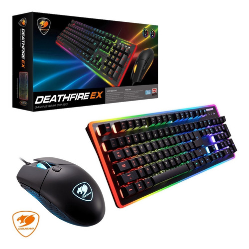 Imagen 1 de 5 de Bc.ec Combo Gamer Cougar Teclado Híbrido Mouse Deathfire Ex