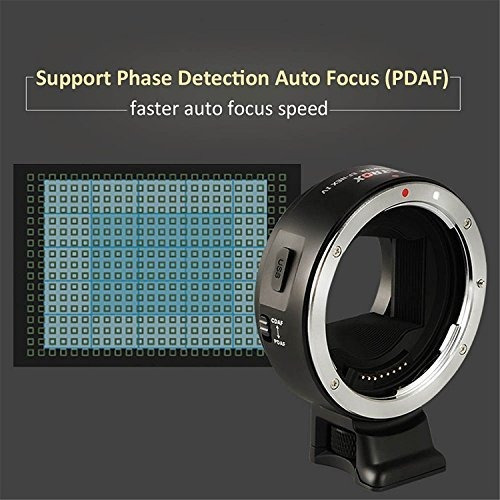 Imagen 5 de 9 de Adaptador De Lente Auto Focus Montura Ef/ef-s A Sony Mont E