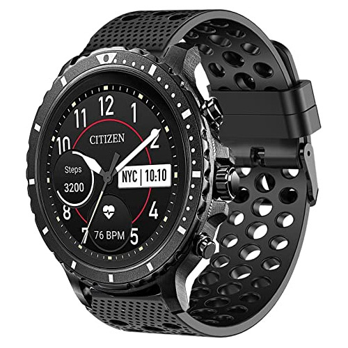 Correa Deportiva Compatible Citizen Cz, Metal Negro