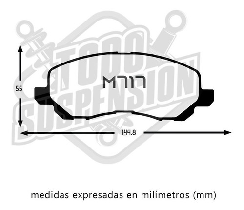 Pastilla De Freno Del Mitsubishi Eclipse (usa) 3.8 2004-2005
