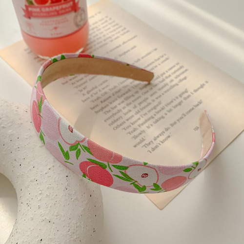 Diadema H 8087 Con Estampado De Frutas Y Estampado Floral Pa