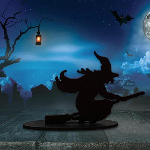 Decoración De Silueta De Halloween Divertida Para Escoba De