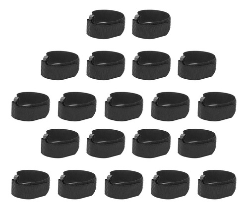20 Bridas Para Cables Con Gancho Y Lazo, Reutilizables