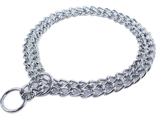 Jwpc Collar De Cadena Para Perros Mascota Hierro Metal Doble