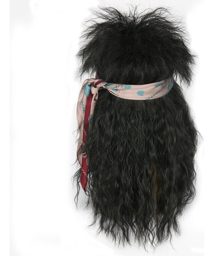 . Peruca De Cabelo Longo Encaracolado Masculino Ouro 70s