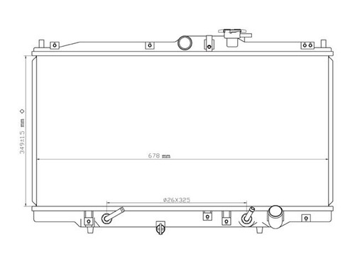 Radiador Accord 1994-1995-1996-1997 L4 2.3 Automatico Cdr