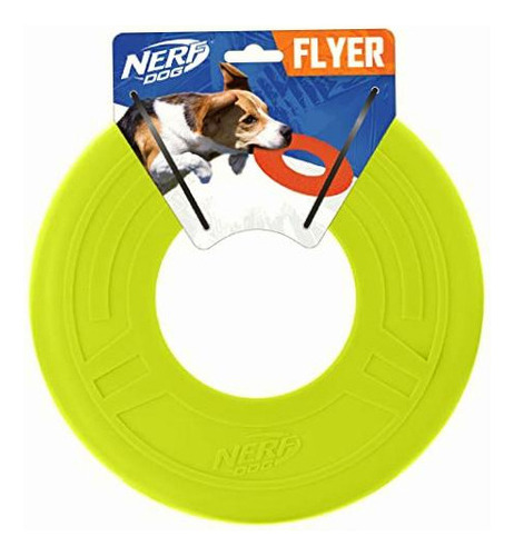 Frisbee O Flyer De Goma Para Perro Nerf - Amarillo Neon Color Verde