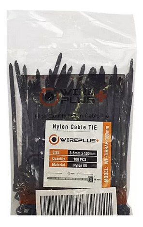 Tirrap Wireplus 3.6mm X 10cm Negro (100unidades)