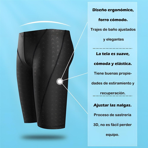 6 En 1 Traje De Baño Hombre Bañador De Natación Conjunto S