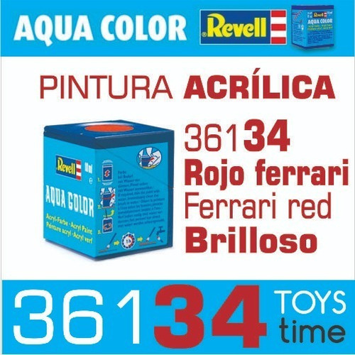 Pintura Revell Acrílica Brillante Color 361 34 Rojo Ferrari