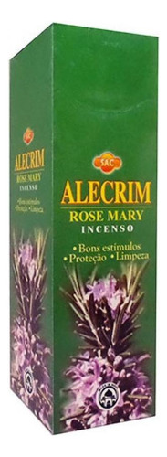 Incenso Indiano Sac Alecrim - 25 Caixas Com 8 Varetas Cada