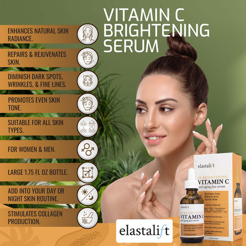 Protector Solar Facial Suero Facial Con Vitamina C Elastalif