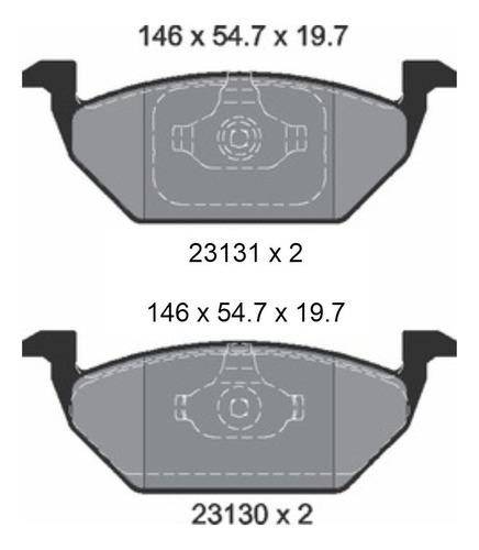 Balatas Delanteras Textar 2313001 Jetta/classico/golf/vento