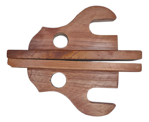 Juego De Cortineros Madera Cedro Natural Barnizado 2pz Modelo 3 Cedro Natural Barnizado Antipolilla