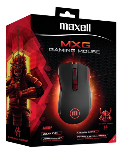 Mouse Gamer Samurai Retroiluminado 3200 Dpi Usb Led