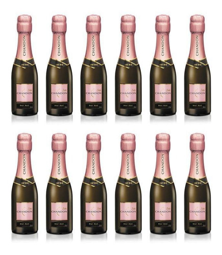 Kit 12 Espumantes Baby Chandon Brut Rosé 187ml