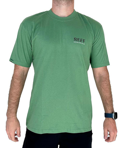 Camiseta Reef Básica Estampada 01 Sm24 Masculina Verde