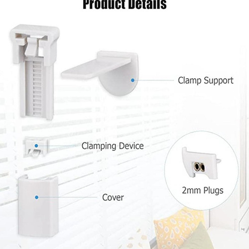 2 Accesorios Para Cortinas, Cubiertas De Abrazadera De