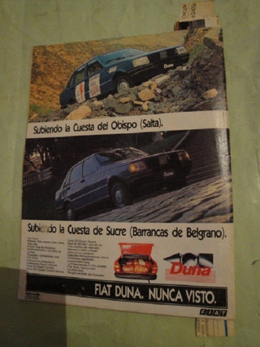 Publicidad Fiat Duna Año 1988