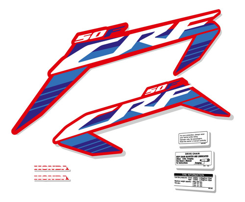 Kit De Calcos Gráfica Para Honda Crf 50 - 2023 - Laminadas!