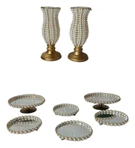Comprar Kit 8 Peças Pedrarias ( 2 Vasos 35cm + 6 Bandejas + Espelhos