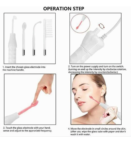 . Alta Frequência Portátil Facial E Capilar C/4 Eletrodos