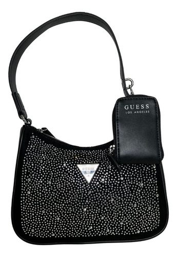 Bolso Guess Shoulder Bag, Handbag, Negro, Pedreria, Guess