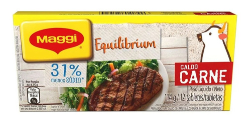 Caldo De Carne Equilibrium Maggi Caixa 114g - 12 Tabletes