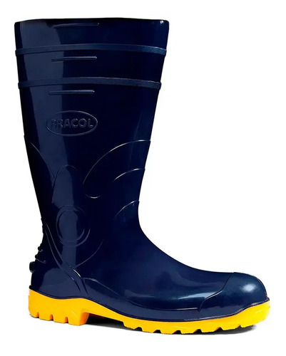 Bota De Lluvia Náutica De Pvc Bracol Color Azul