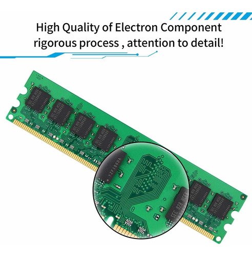 DUOMEIQI Kit de 4GB 2 X 2GB 2RX8 DDR2 667MHz DIMM PC2-5300 PC2-5400 CL5 1.8v 240 Pin 5300U Non-ECC Memoria RAM de Escritorio sin búfer Módulo Compatible con el Sistema Intel AMD
